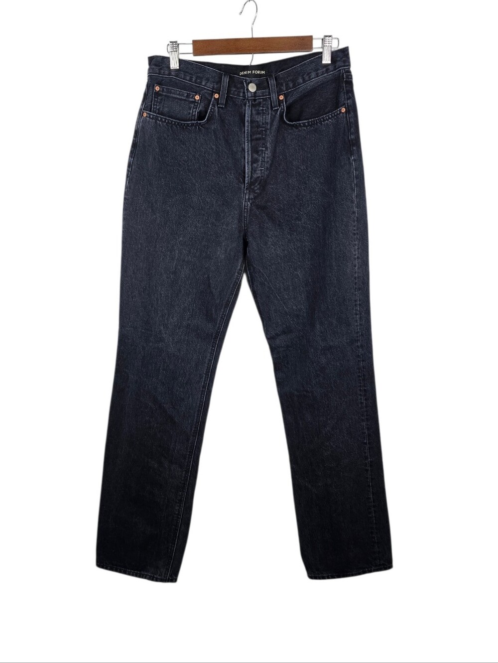 Aritzia Denim Forum The Joni High Rise Loose Fit 32 Long Denim Jean Black Sz 29